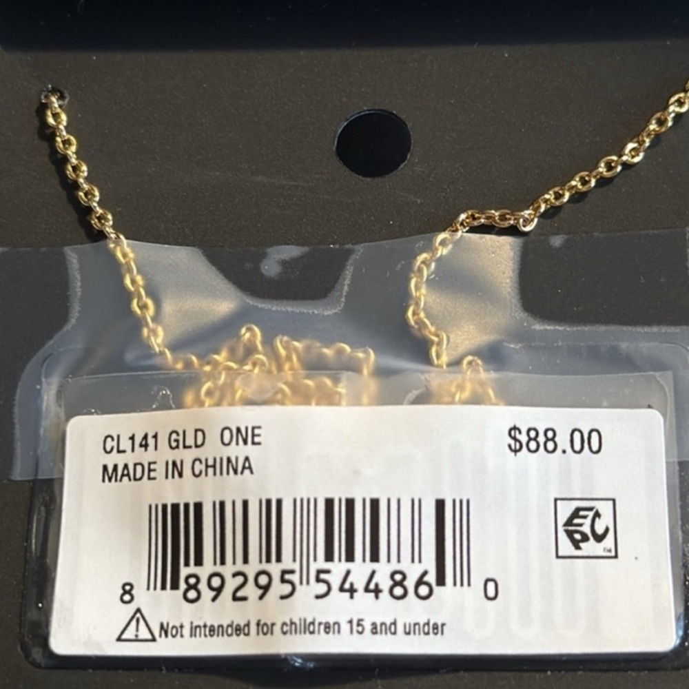 Coach Gold and Silver Necklace with Yellow Accents - Picture 2 of 3